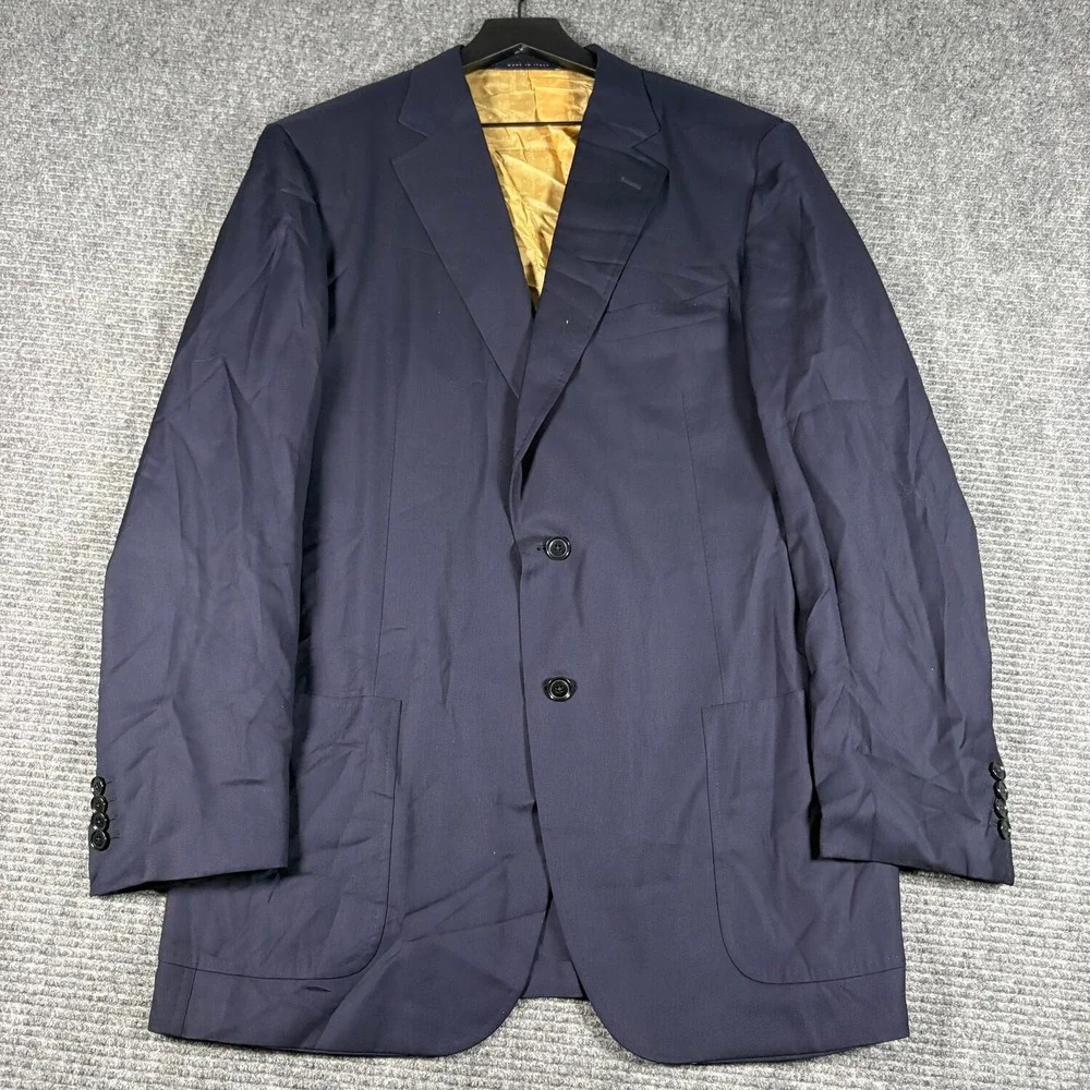 Pal Zileri Blazer Mens 42R Navy Blue Excellent Made in Italy Wool Sport Coat